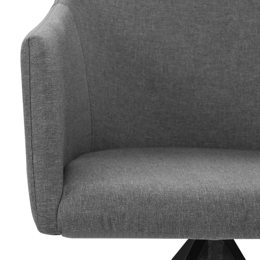 Eetkamerstoelen Draaibaar 2 St Stof Lichtgrijs