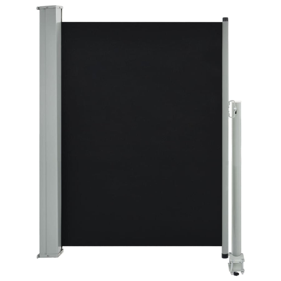 Tuinscherm Uittrekbaar 100 x 300 cm Zwart