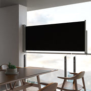 Tuinscherm uittrekbaar 100x300 cm zwart
