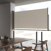 Tuinscherm uittrekbaar 120x300 cm crème