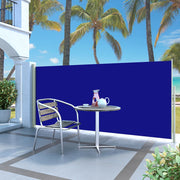Windscherm uittrekbaar 300x140 cm blauw