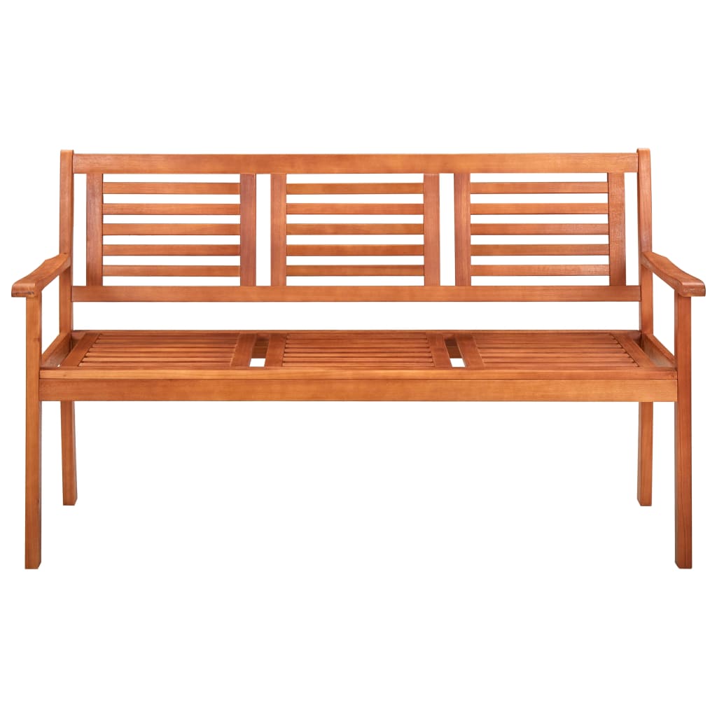 Driezits Tuinbank 150 Cm Massief Eucalyptushout Bruin 150 x 60 x 89 cm