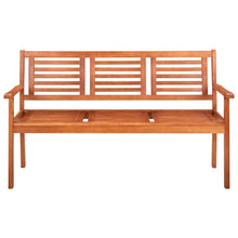 Driezits Tuinbank 150 Cm Massief Eucalyptushout Bruin 150 x 60 x 89 cm