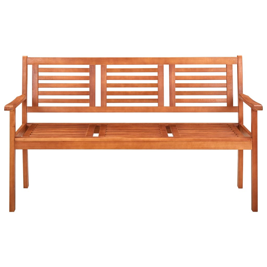 Driezits Tuinbank 150 Cm Massief Eucalyptushout Bruin 150 x 60 x 89 cm