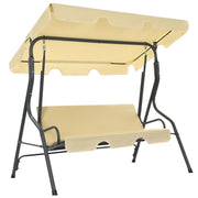 Schommelbank 170x110x153 cm crèmewit polyester