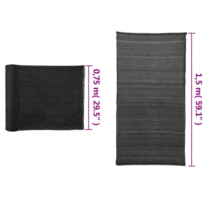 Privacynet 1,5x10 m HDPE zwart
