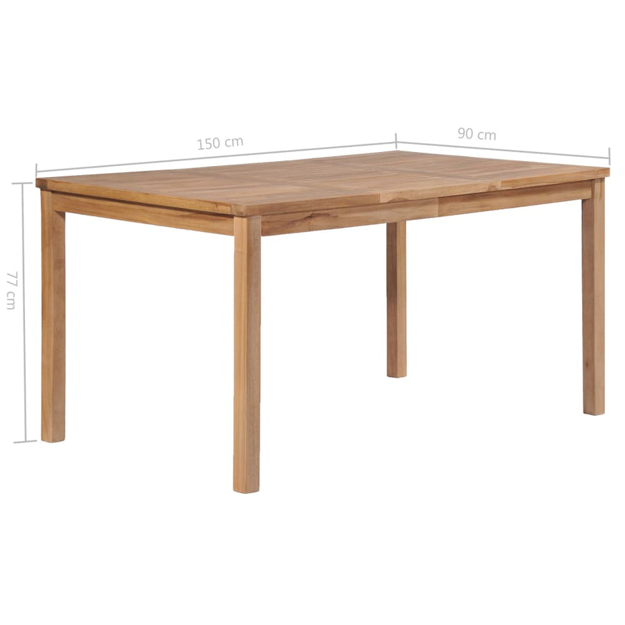 Tuintafel 150x90x77 cm massief teakhout 150 x 90 x 77 cm