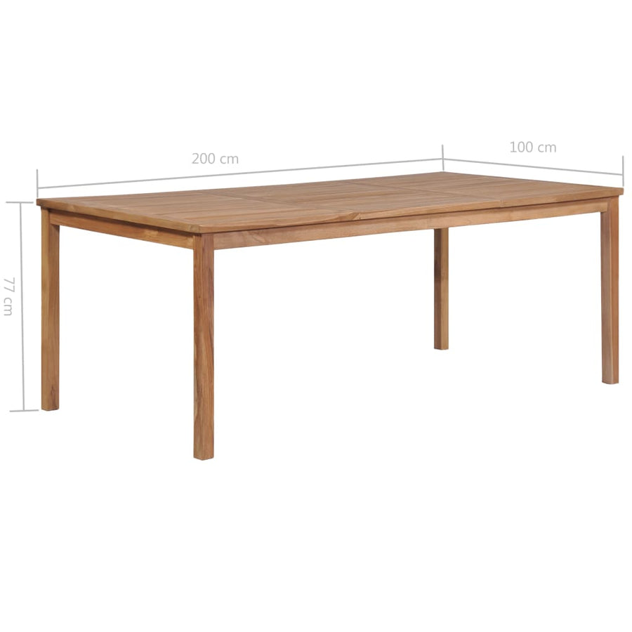 Tuintafel 200x100x77 cm massief teakhout 200 x 100 x 77 cm