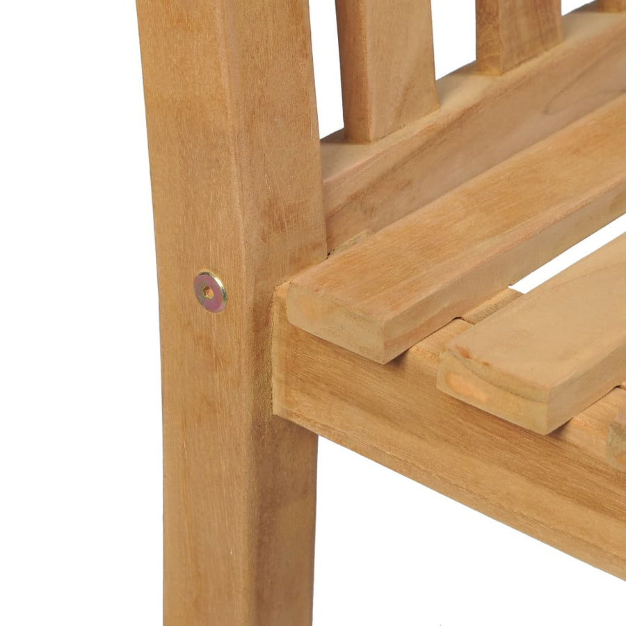 5-Delige Tuinset Massief Teakhout 80 cm tafellengte 4x Fauteuil + Tafel