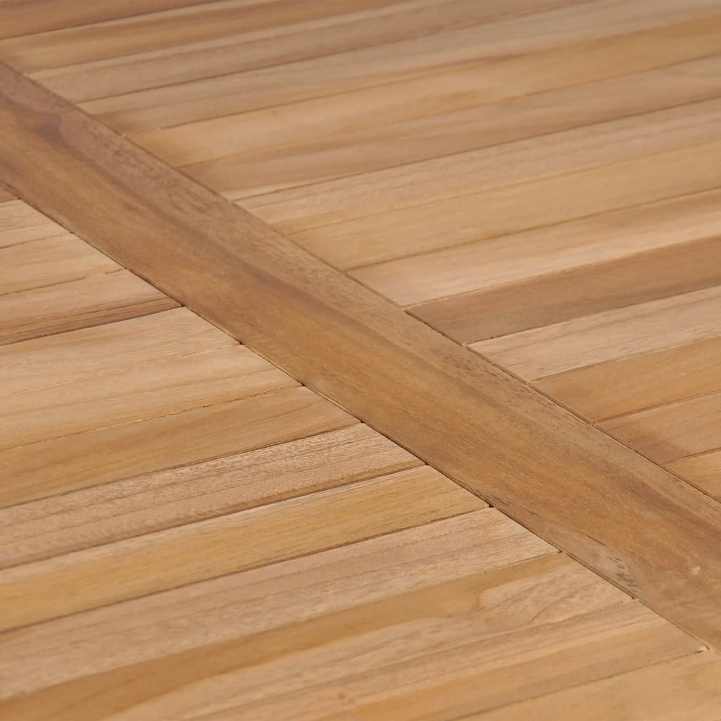 5-Delige Tuinset Massief Teakhout 80 cm tafellengte 4x Fauteuil + Tafel