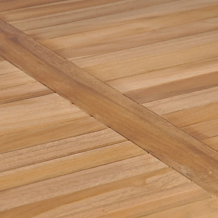 5-Delige Tuinset Massief Teakhout 80 cm tafellengte 4x Fauteuil + Tafel