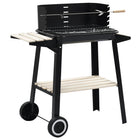 Houtskoolbarbecue staand 83x44x87 cm zwart