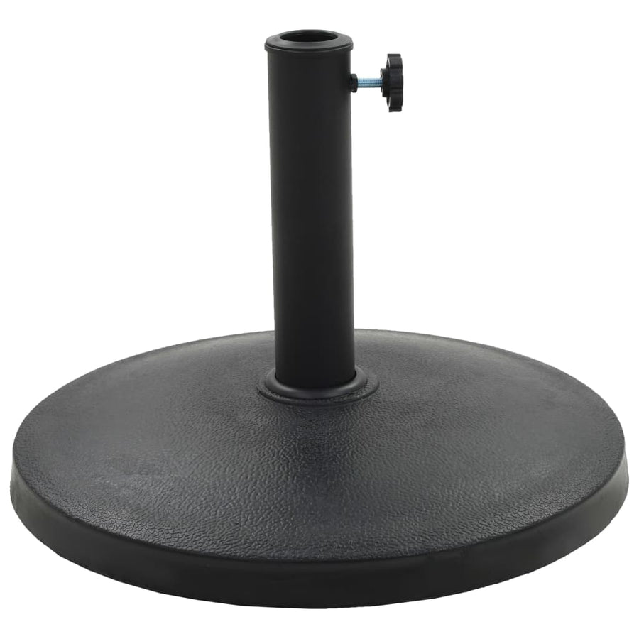 Parasolvoet Rond 10 Kg Polyresin Zwart