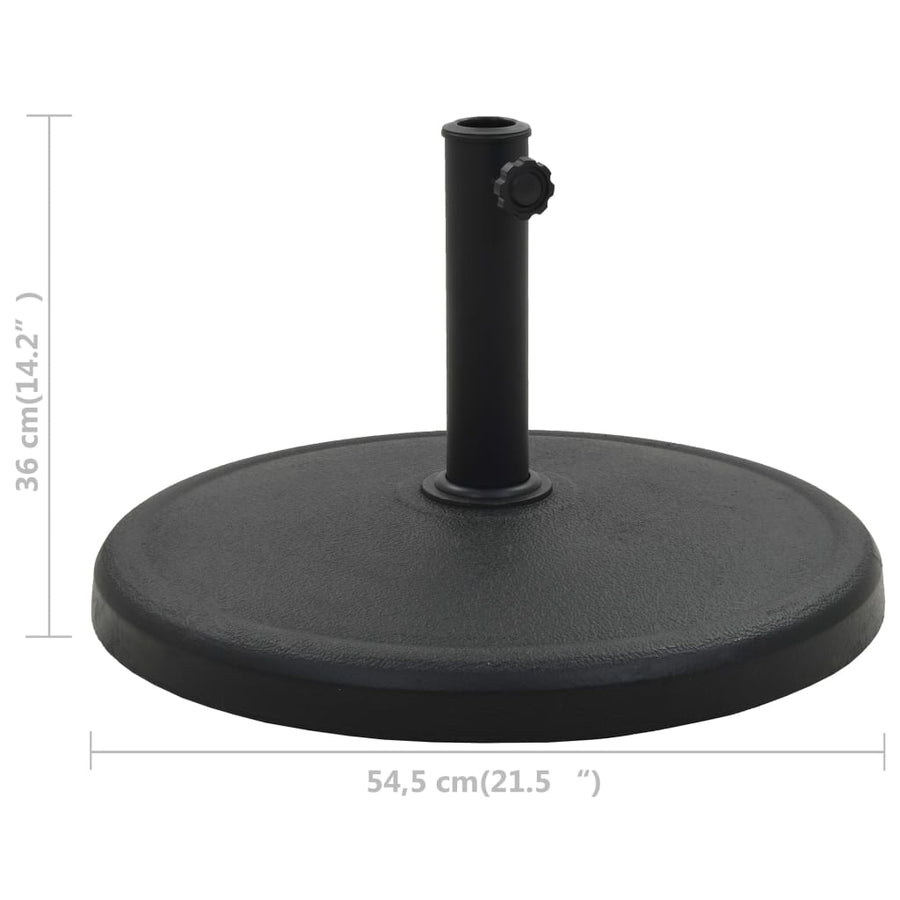 Parasolvoet Polyresin Zwart 19 kg