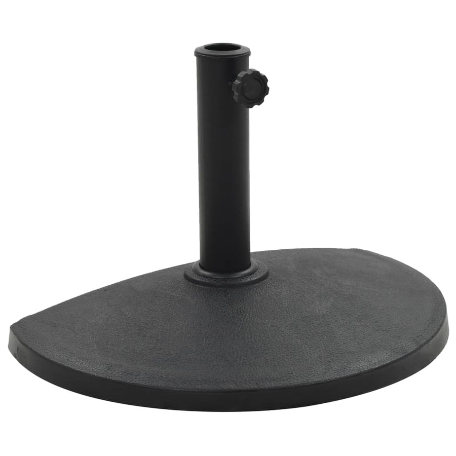 Parasolvoet Halfrond Polyresin Zwart 9 kg