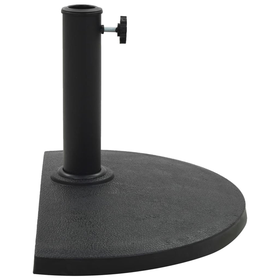 Parasolvoet Halfrond Polyresin Zwart 9 kg