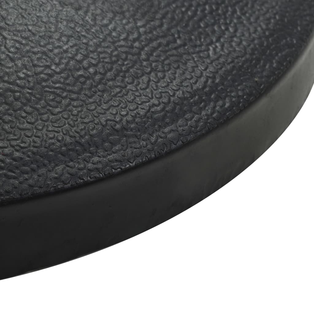 Parasolvoet Halfrond Polyresin Zwart 9 kg