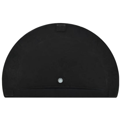 Parasolvoet Halfrond Polyresin Zwart 9 kg