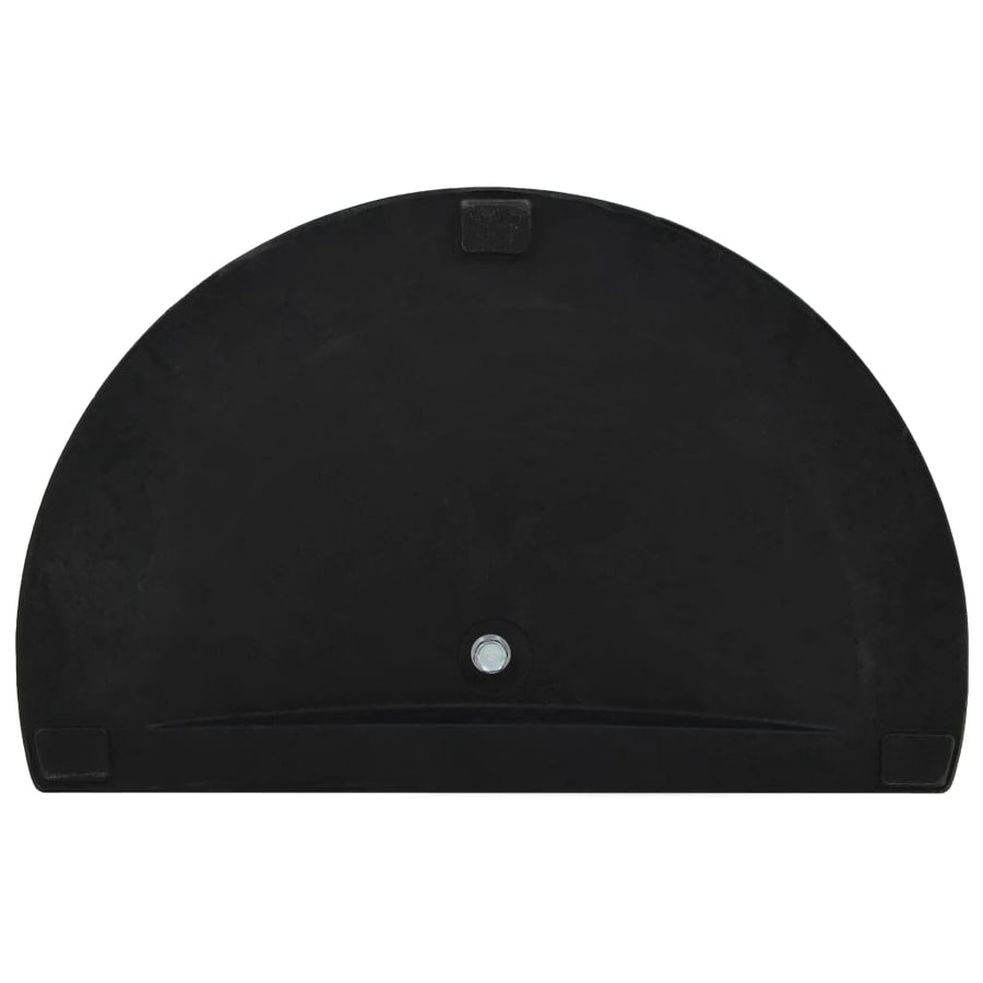 Parasolvoet Halfrond Polyresin Zwart 9 kg
