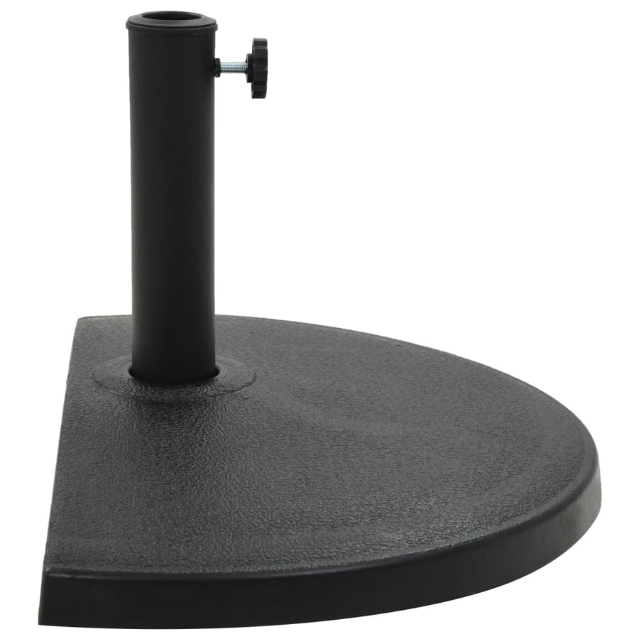 Parasolvoet Halfrond Polyresin Zwart 15 kg Half rond