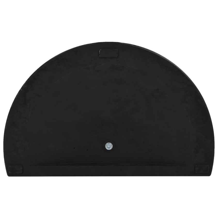 Parasolvoet Halfrond Polyresin Zwart 15 kg Half rond