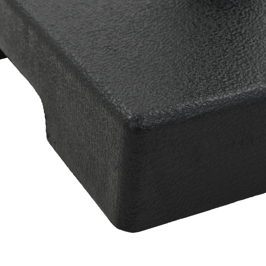 Parasolvoet Polyresin Zwart 8 kg Vierkant