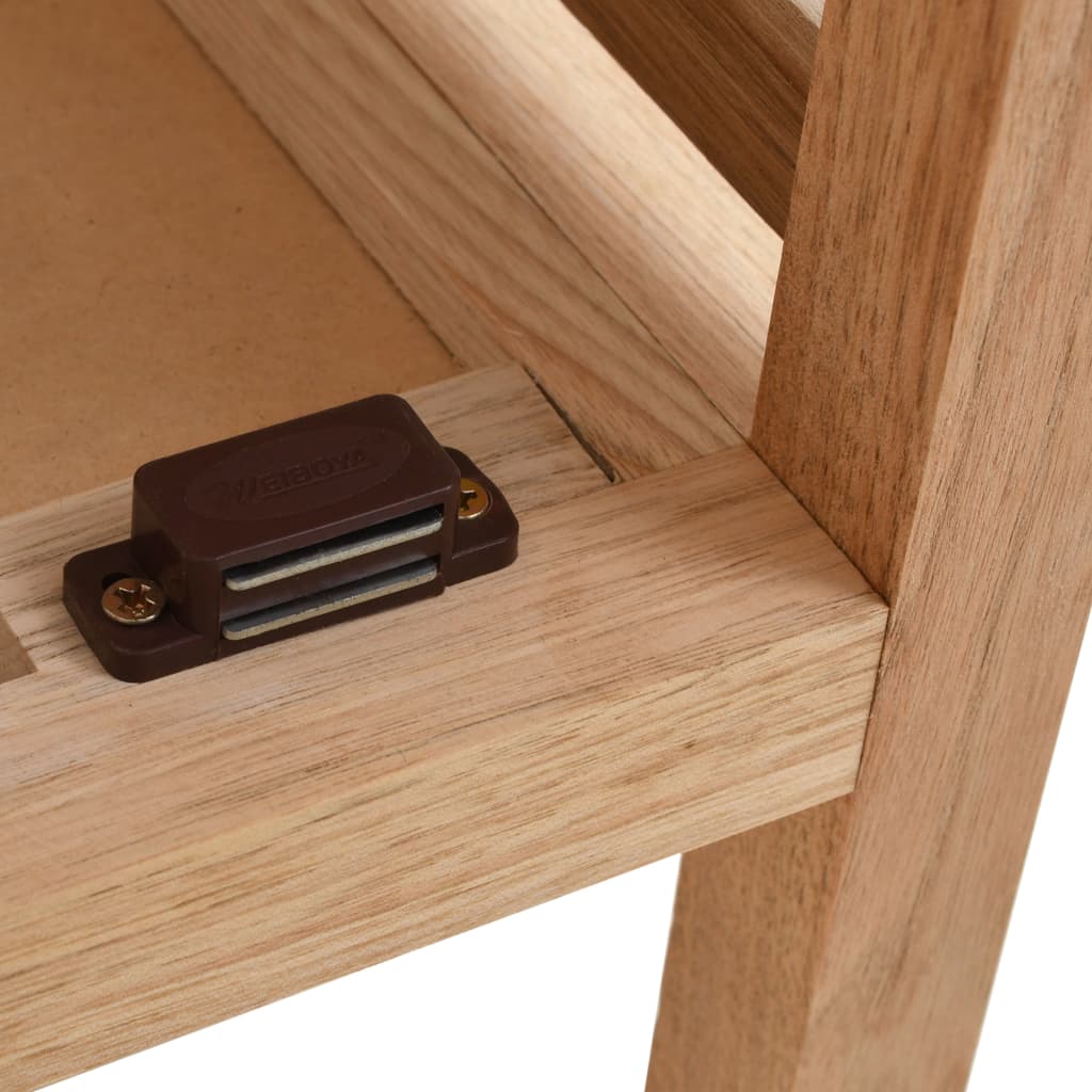 Badkamerkast 39,5X35,5X23 Cm Massief Walnotenhout 39.5 x 35.5 x 123 cm