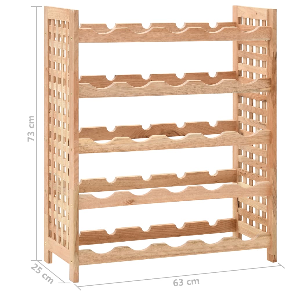 Wijnrek Voor 25 Flessen 63X25X73 Cm Massief Walnotenhout