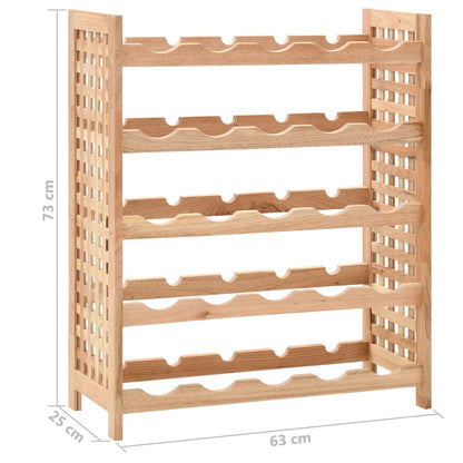 Wijnrek Voor 25 Flessen 63X25X73 Cm Massief Walnotenhout