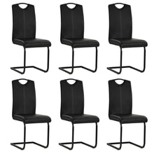 Eetkamerstoelen Kunstleer 6 Zwart