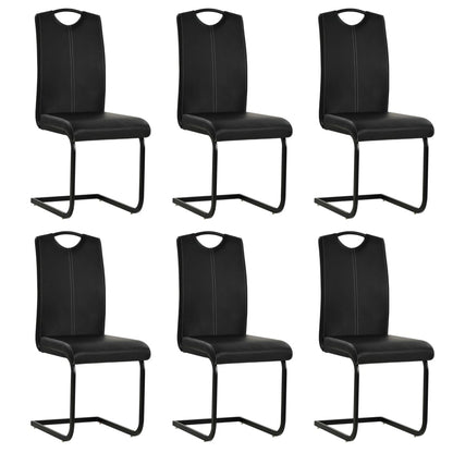 Eetkamerstoelen Kunstleer 6 Zwart