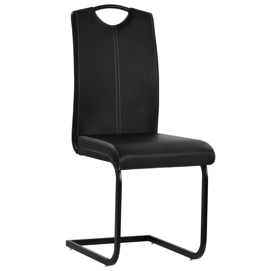 Eetkamerstoelen Kunstleer 6 Zwart