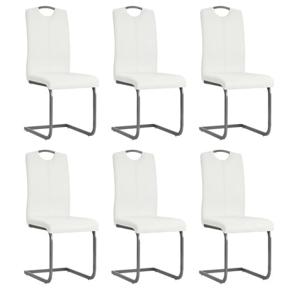 Eetkamerstoelen Kunstleer 6 Wit