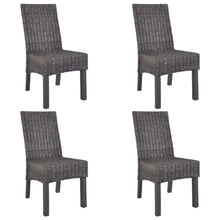 Eetkamerstoelen Kubu Rattan En Mangohout 4 Bruin