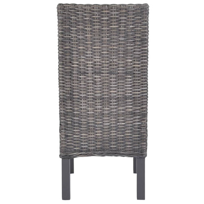 Eetkamerstoelen Kubu Rattan En Mangohout 4 Bruin