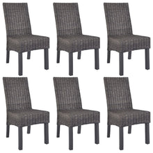 Eetkamerstoelen Kubu Rattan En Mangohout 6 Bruin