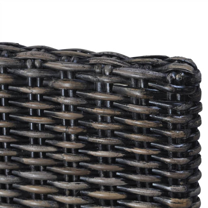 Eetkamerstoelen Kubu Rattan En Mangohout 4 Zwart