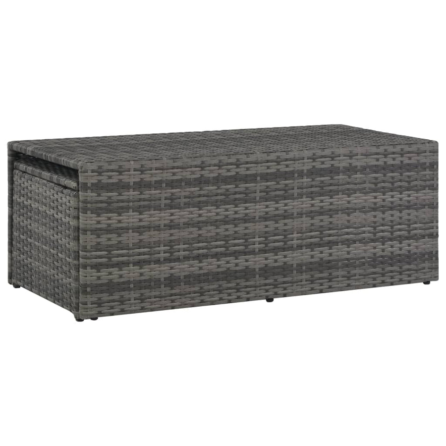 Loungeset Met Kussens Poly Rattan Grijs