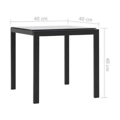 Ligbedden Met Tafel Poly Rattan En Textileen Zwart