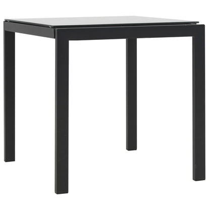 Ligbedden Met Tafel Poly Rattan En Textileen Zwart en wit