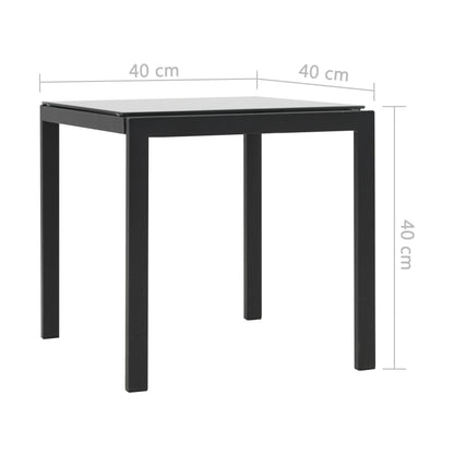 Ligbedden Met Tafel Poly Rattan En Textileen Zwart en wit