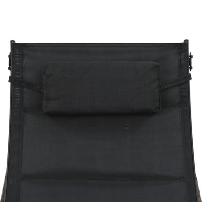 Ligbed Poly Rattan En Textileen Bruin