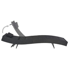 Ligbed Poly Rattan En Textileen Zwart