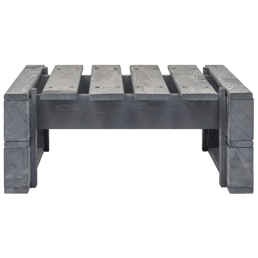 Tuinhocker Pallet Hout Grijs