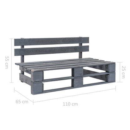 Tuinbank Pallet Hout Grijs