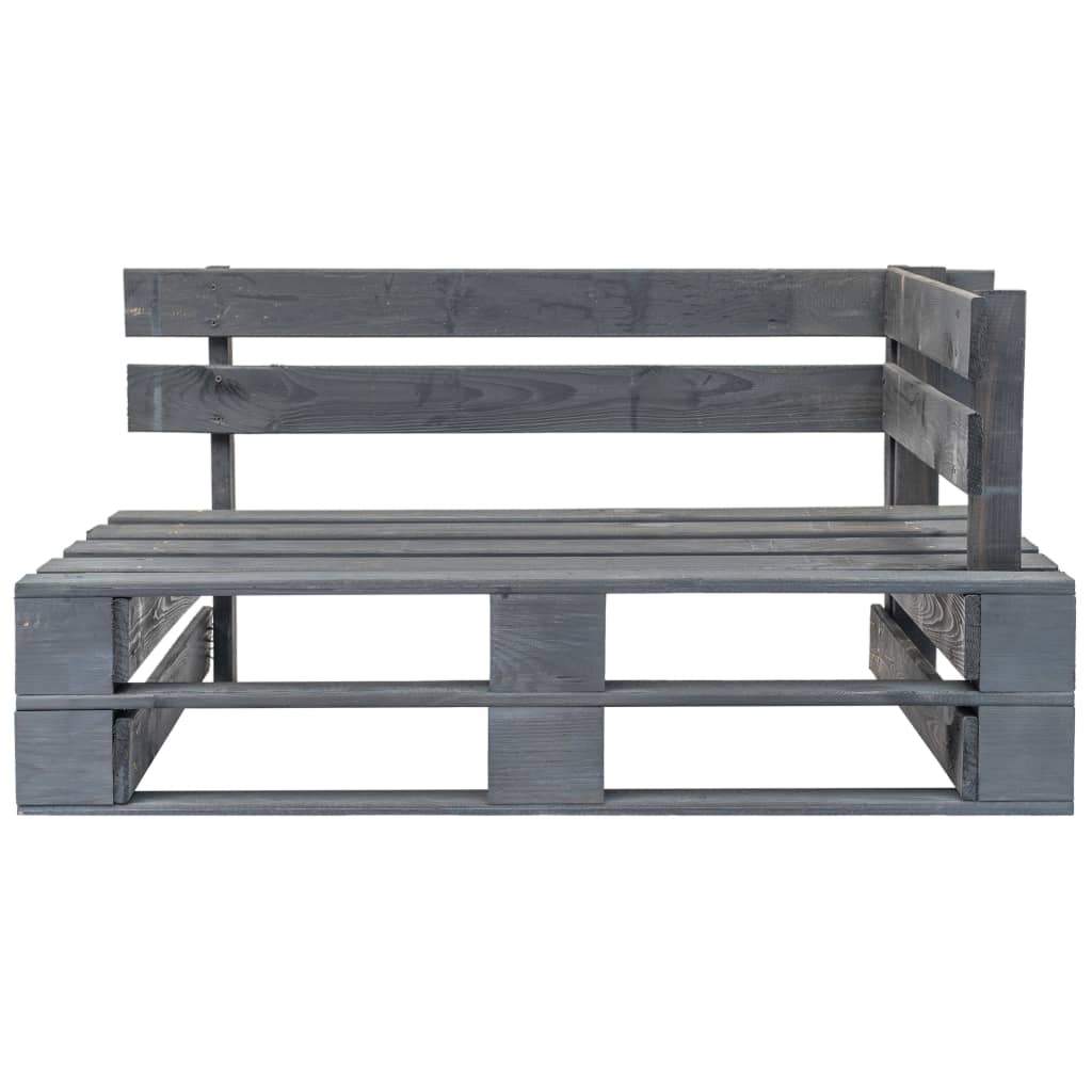 Tuinhoekbank Pallet Hout Grijs