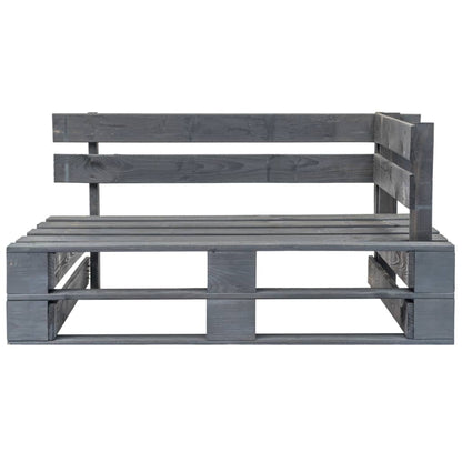 Tuinhoekbank Pallet Hout Grijs