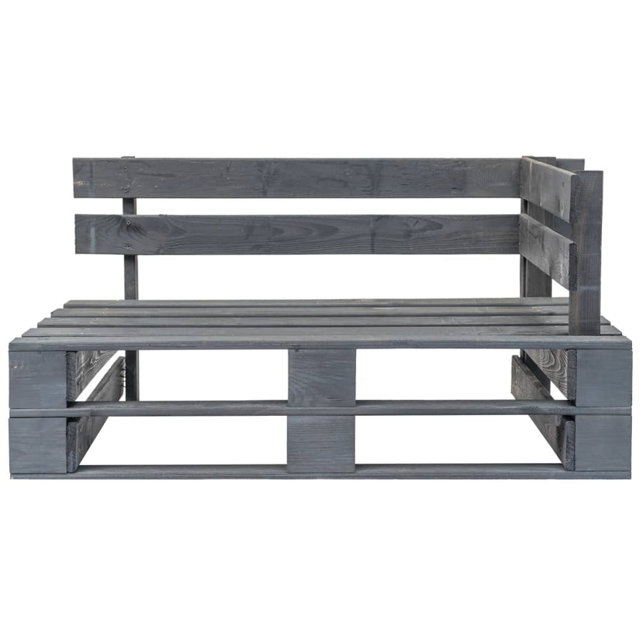 Tuinhoekbank Pallet Hout Grijs