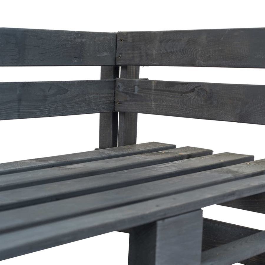Tuinhoekbank Pallet Hout Grijs