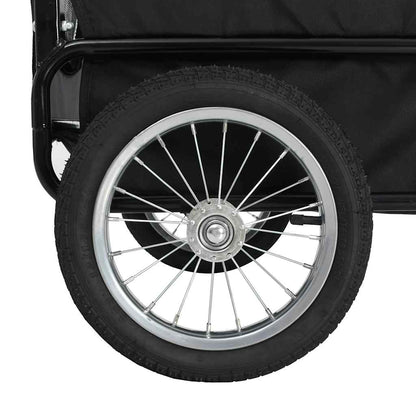 Fietstrailer En Kinderwagen 2-In-1 Grijs en blauw
